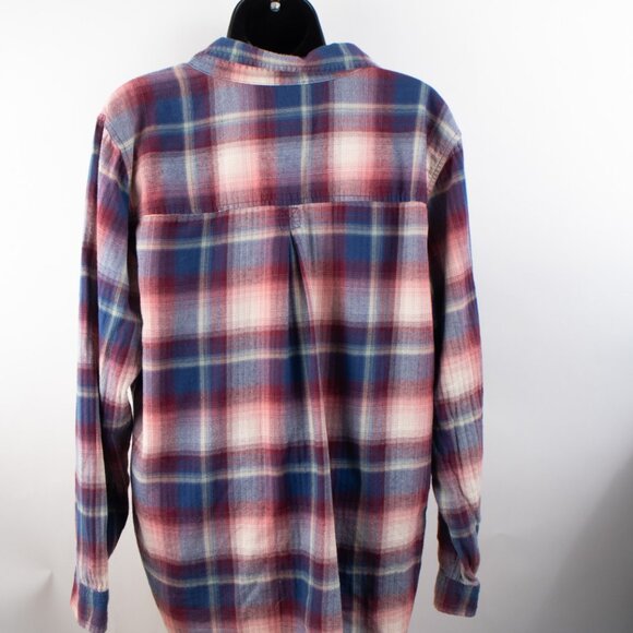 American Eagle Outfitters Boyfriend Fit Womena's XL Slim Fit Long Sleeve Plaid - Picture 5 of 9